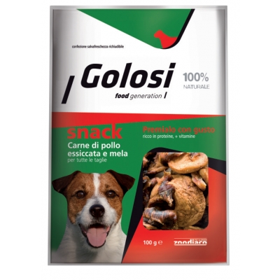 Alimento complementare per cani di tutte le taglie. Confezione richiudibile.
