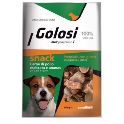 Alimento complementare per cani di tutte le taglie. Confezione richiudibile.
