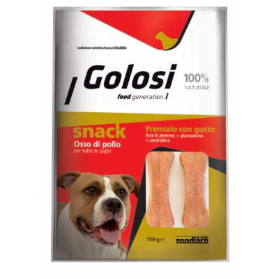 Alimento complementare per cani di tutte le taglie. Confezione richiudibile.
