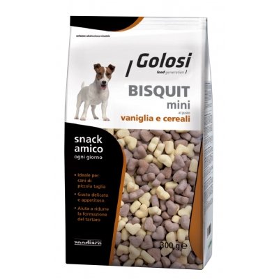 Ideale come sfizioso premio o snack per il cane di piccola taglia. Gusto appetitoso, leggero e facilmente digeribile. In confezione richiudibile salvafreschezza da 300 g.
