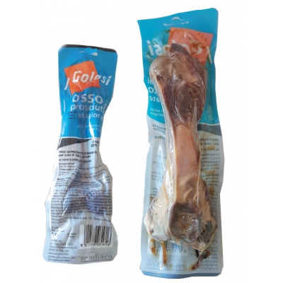 Alimento complementare per cani di tutte le taglie. Confezione richiudibile.
