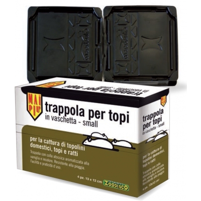 Trappola a base di colla atossica incolore, aromatizzata alla nocciola
Facilità e praticità d&rsquo;uso
