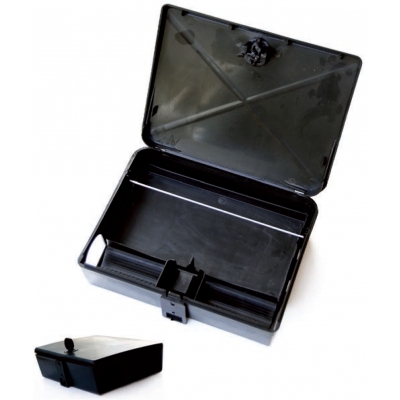 Contenitore e distributore di sicurezza per esche topicide, indispensabile per la lotta ai ratti in base alle normative in vigore. 
