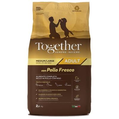 Alimento completo con pollo fresco e riso per il cucciolo di taglia Media/Grande.
