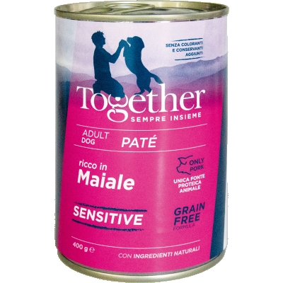 Alimento completo per cani adulti di tutte le taglie ricco in maiale con verdure.
