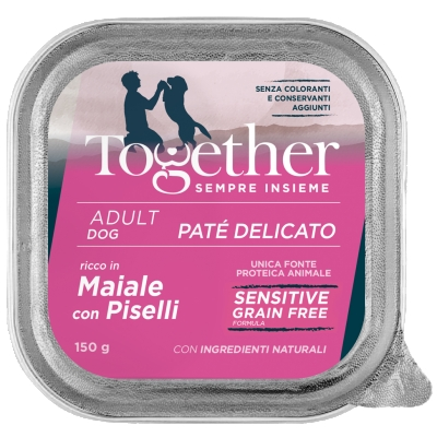 Alimento completo per cani adulti di tutte le taglie ricco in Maiale e Tacchino con Mele.
