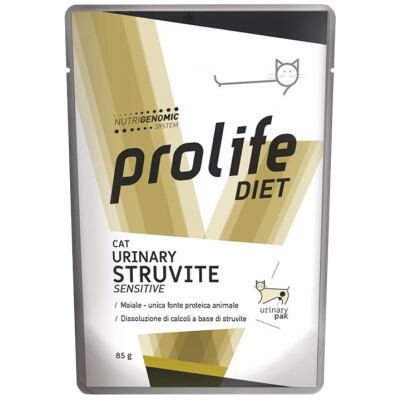 Alimento completo dietetico per il gatto adulto di tutte le taglie formulato per la dissoluzione di calcoli a base di struvite, la riduzione delle recidive e malattia dell&rsquo;apparato urinario inferiore dei felini.
